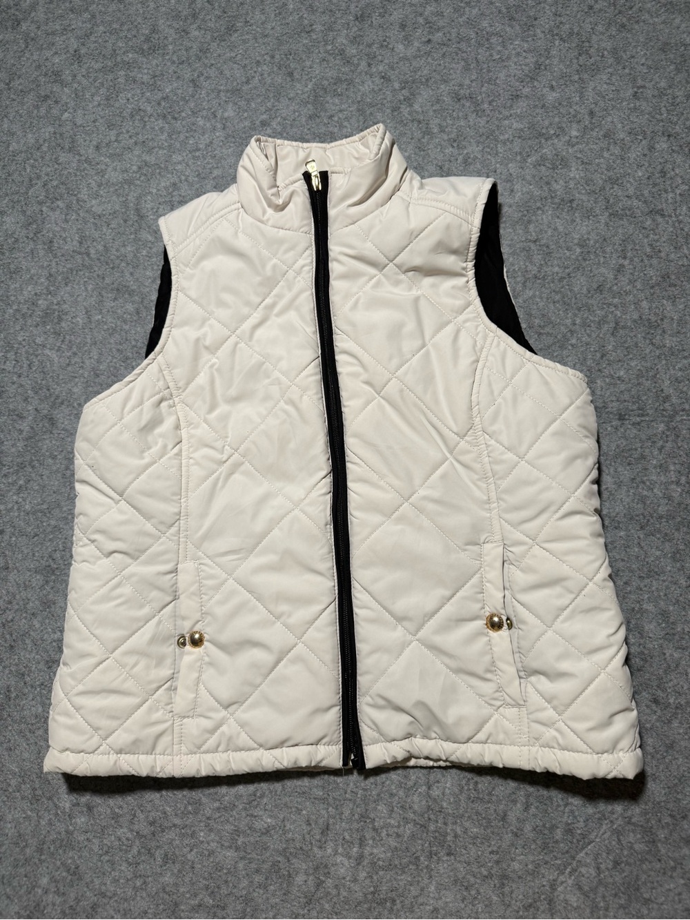 Lauren Ralph Lauren Cream Quilted Sleeveless Vest